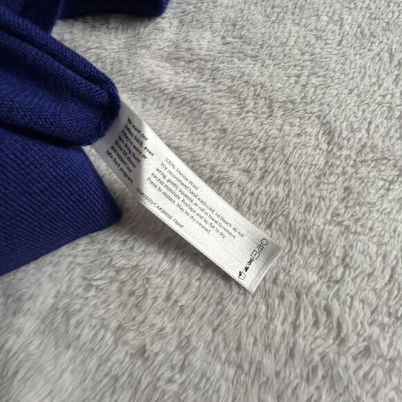 Eileen Fisher Womens Turtleneck Merino Wool Sweater Small Blue Knit Pullover - Picture 4 of 7